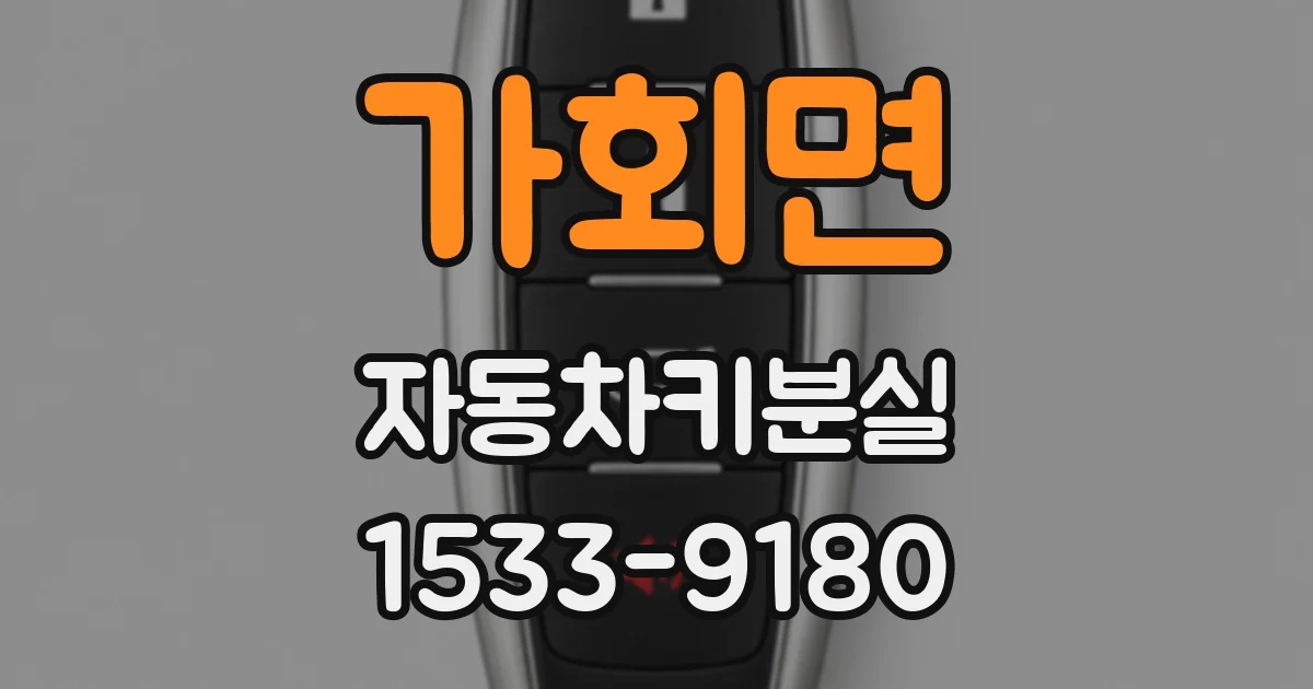 가회면 자동차키분실
