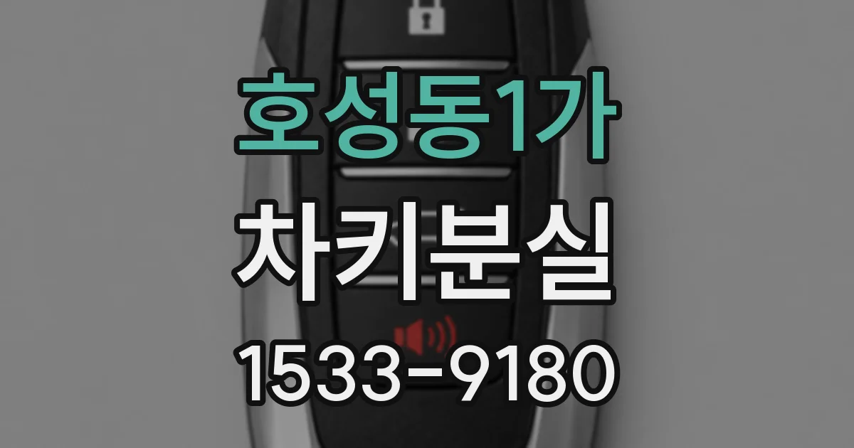 호성동1가 차키분실