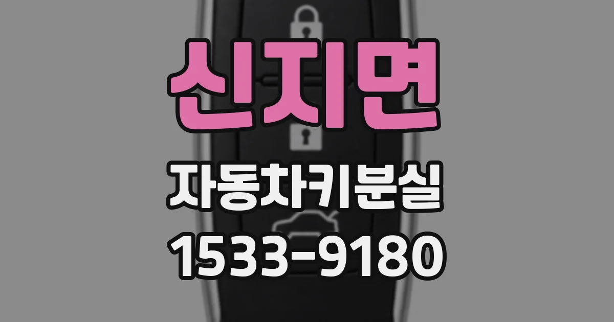 신지면 자동차키분실
