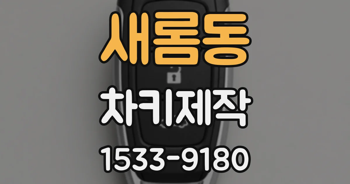 새롬동 차키제작