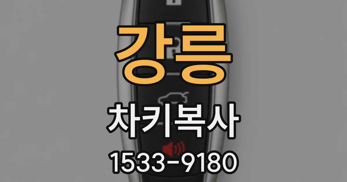 강릉 차키복사