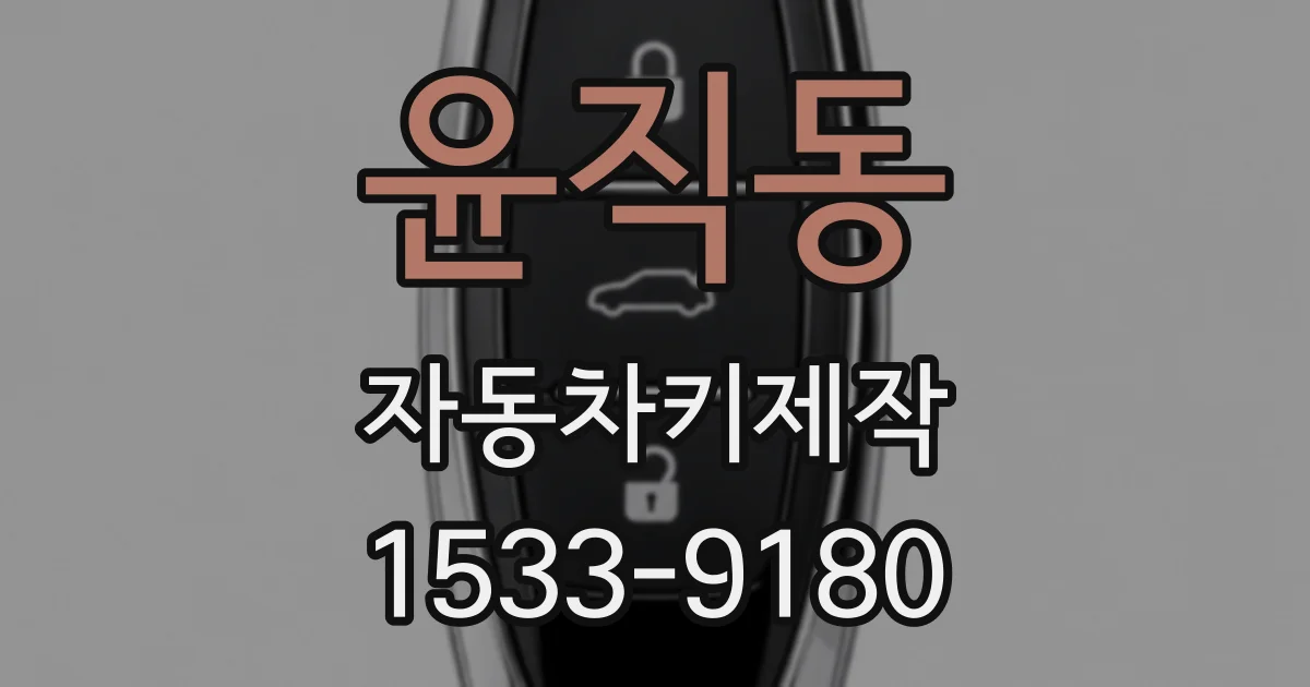 윤직동 자동차키제작