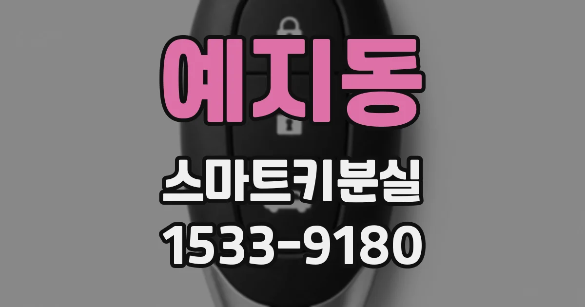 예지동 스마트키분실