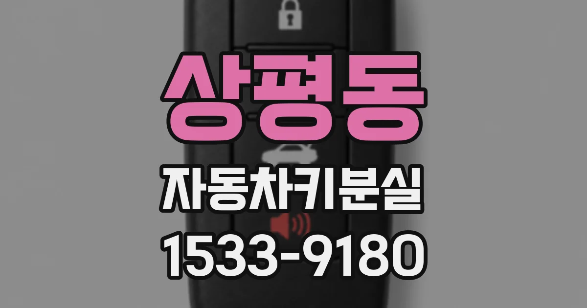 상평동 자동차키분실