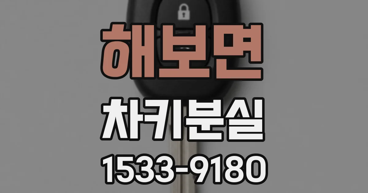 해보면 차키분실