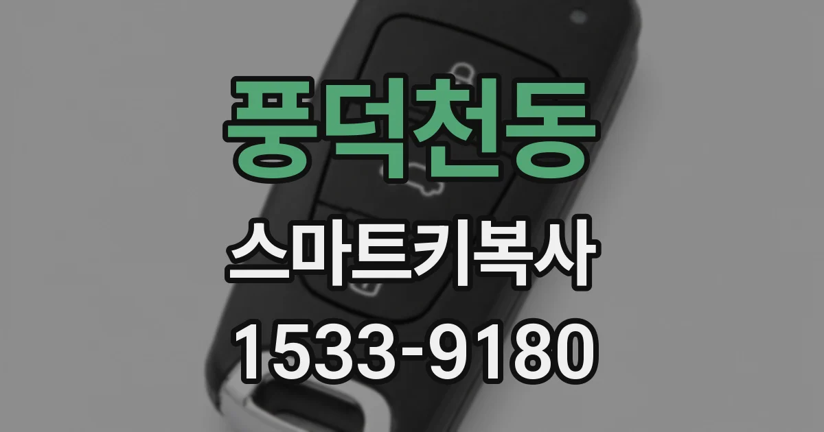 풍덕천동 스마트키복사