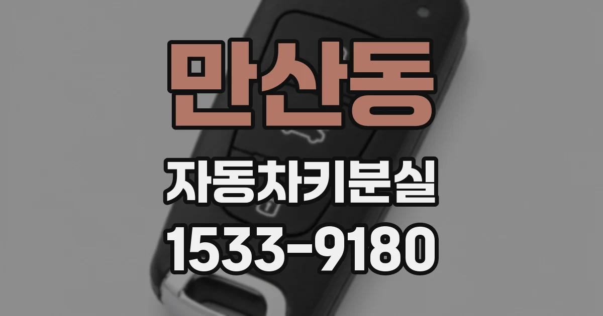 만산동 자동차키분실