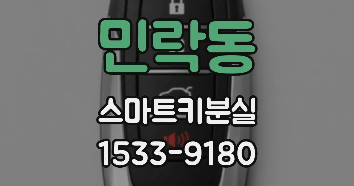 민락동 스마트키분실