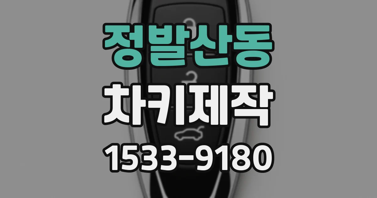 정발산동 차키제작