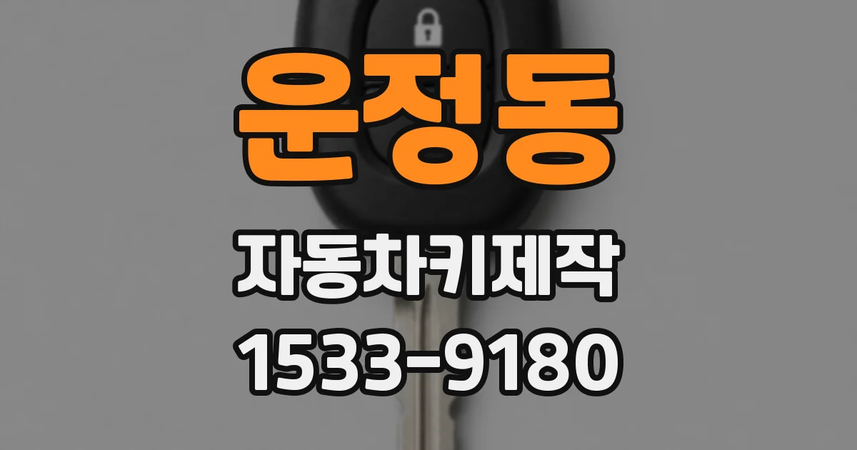 운정동 자동차키제작