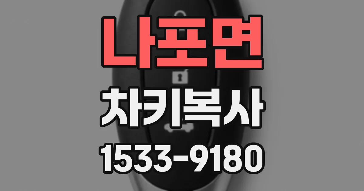 나포면 차키복사
