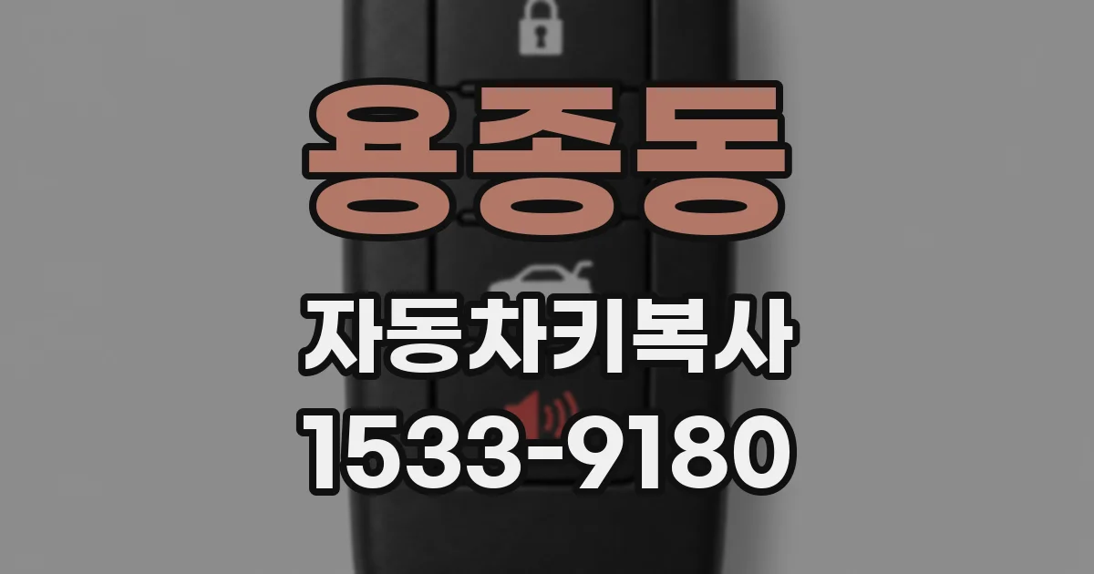 용종동 자동차키복사