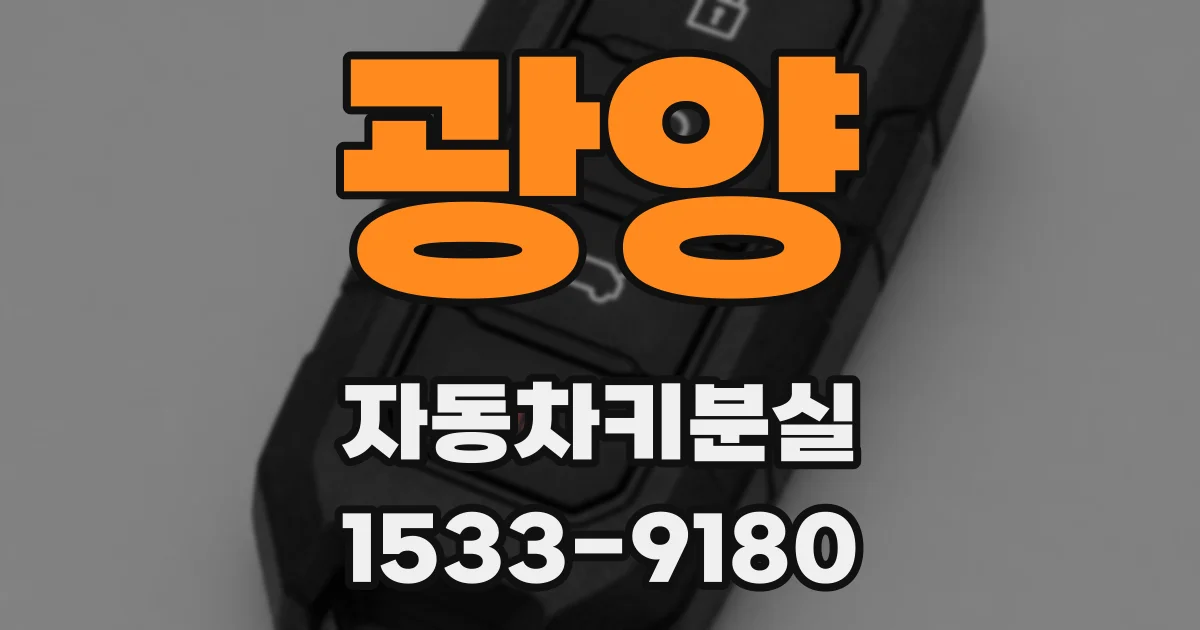 광양 자동차키분실