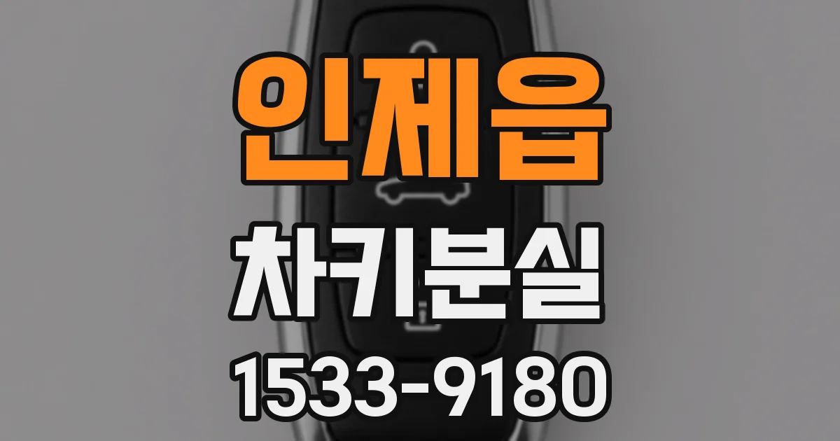 인제읍 차키분실