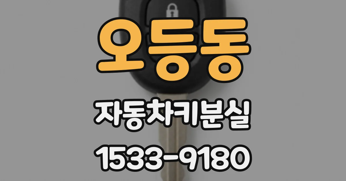 오등동 자동차키분실