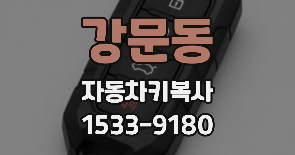 강문동 자동차키복사