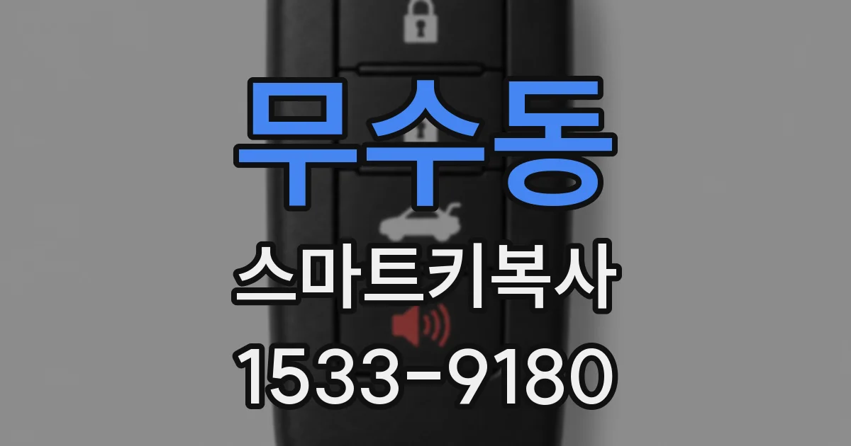 무수동 스마트키복사