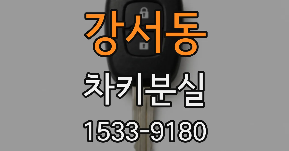 강서동 차키분실