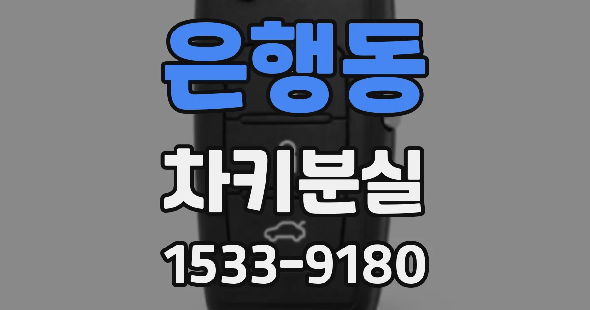 은행동 차키분실