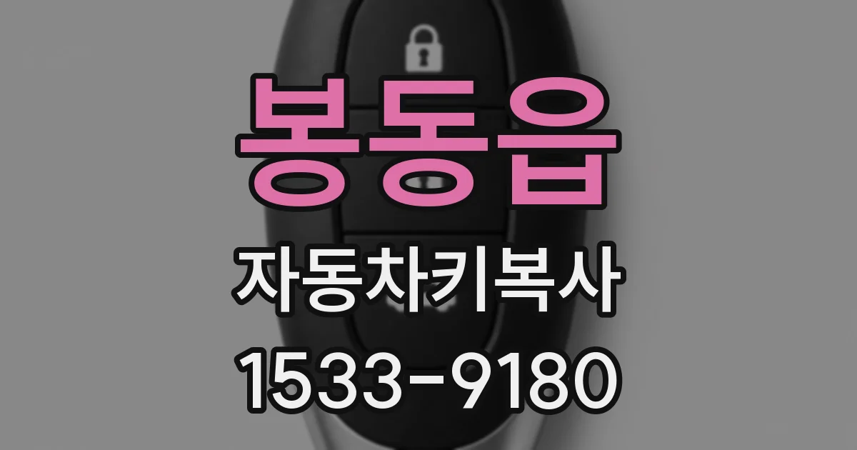 봉동읍 자동차키복사