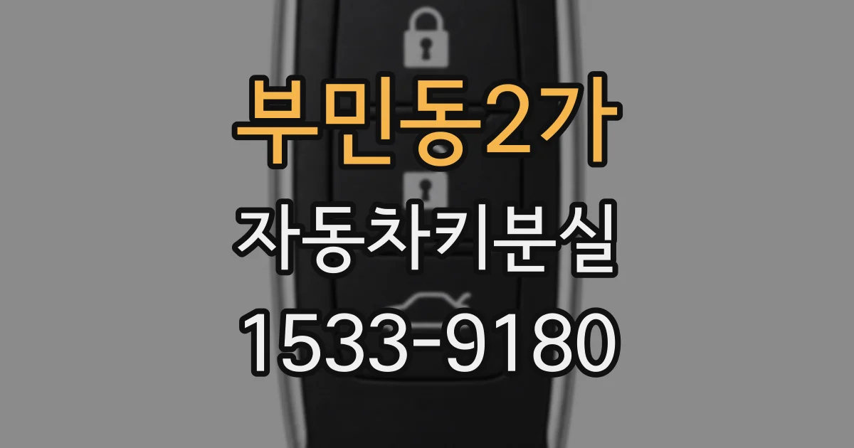 부민동2가 자동차키분실