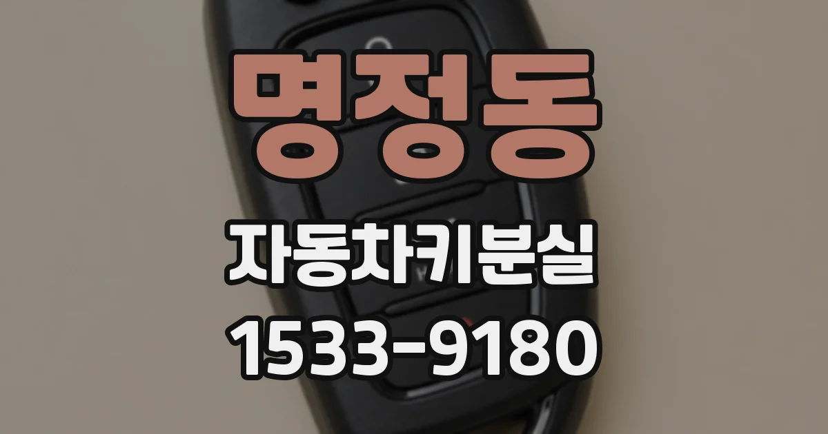 명정동 자동차키분실