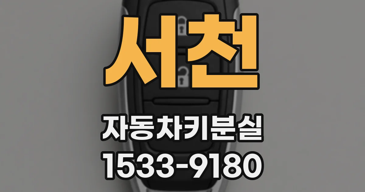 서천 자동차키분실