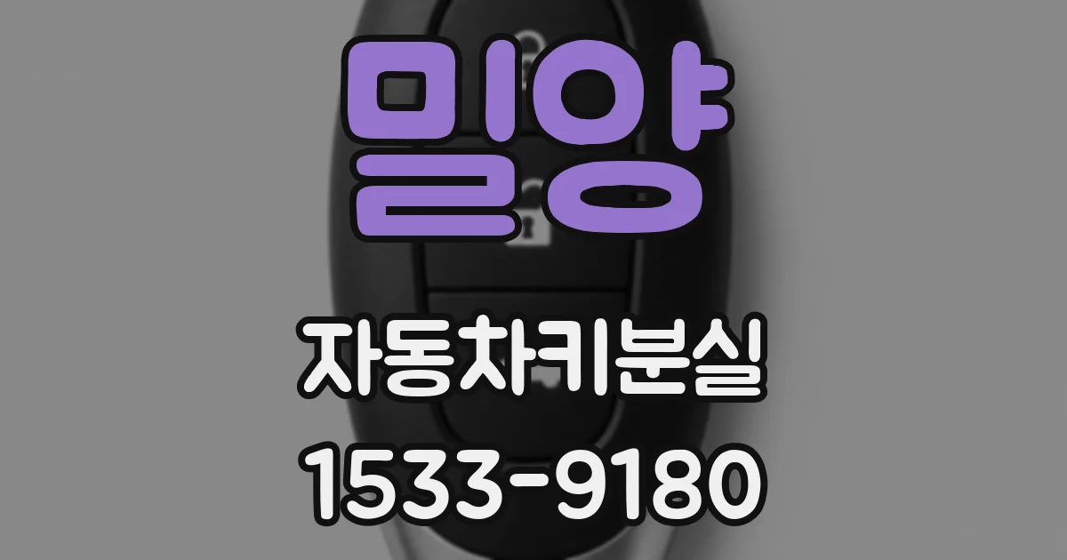 밀양 자동차키분실