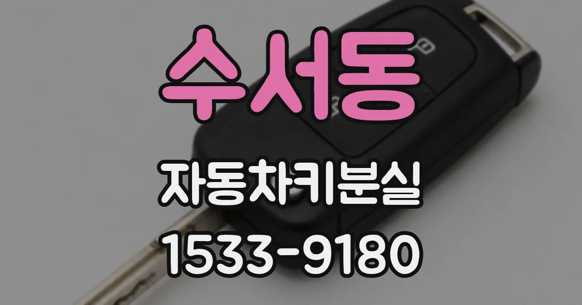 수서동 자동차키분실