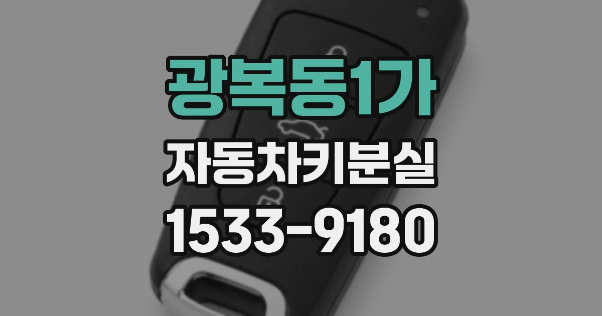 광복동1가 자동차키분실