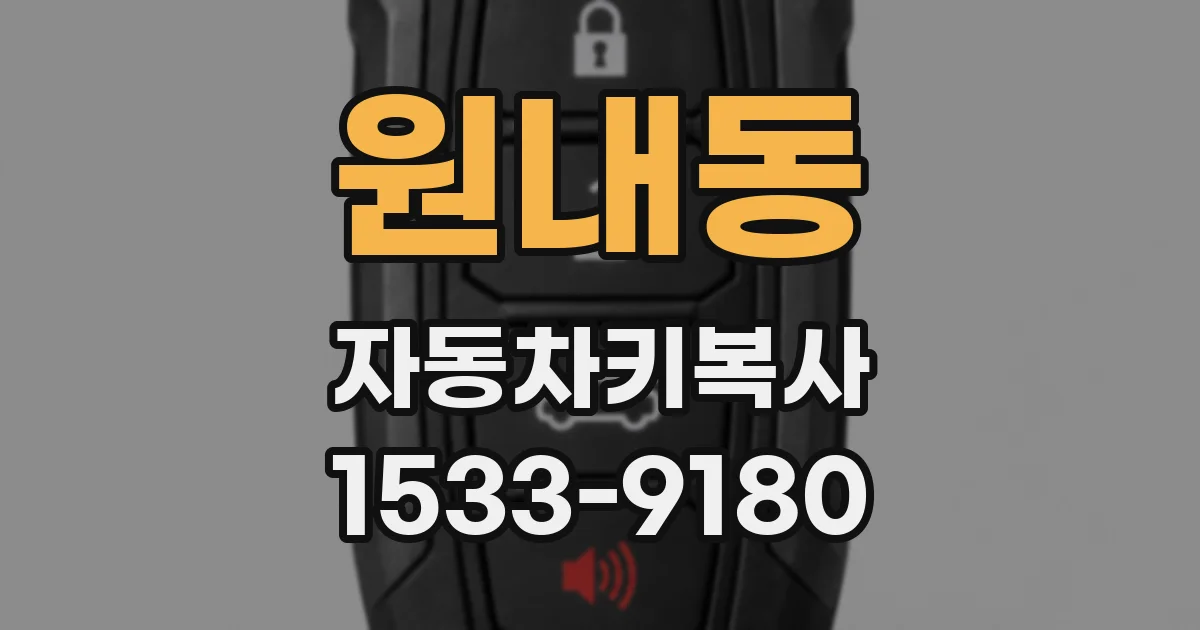 원내동 자동차키복사