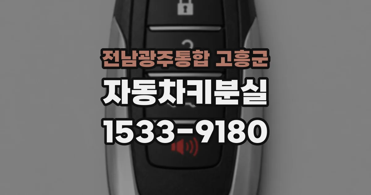 전남광주통합 고흥군 자동차키분실