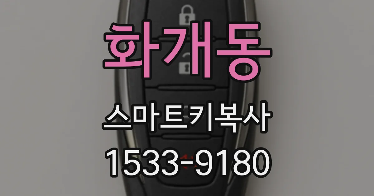 화개동 스마트키복사