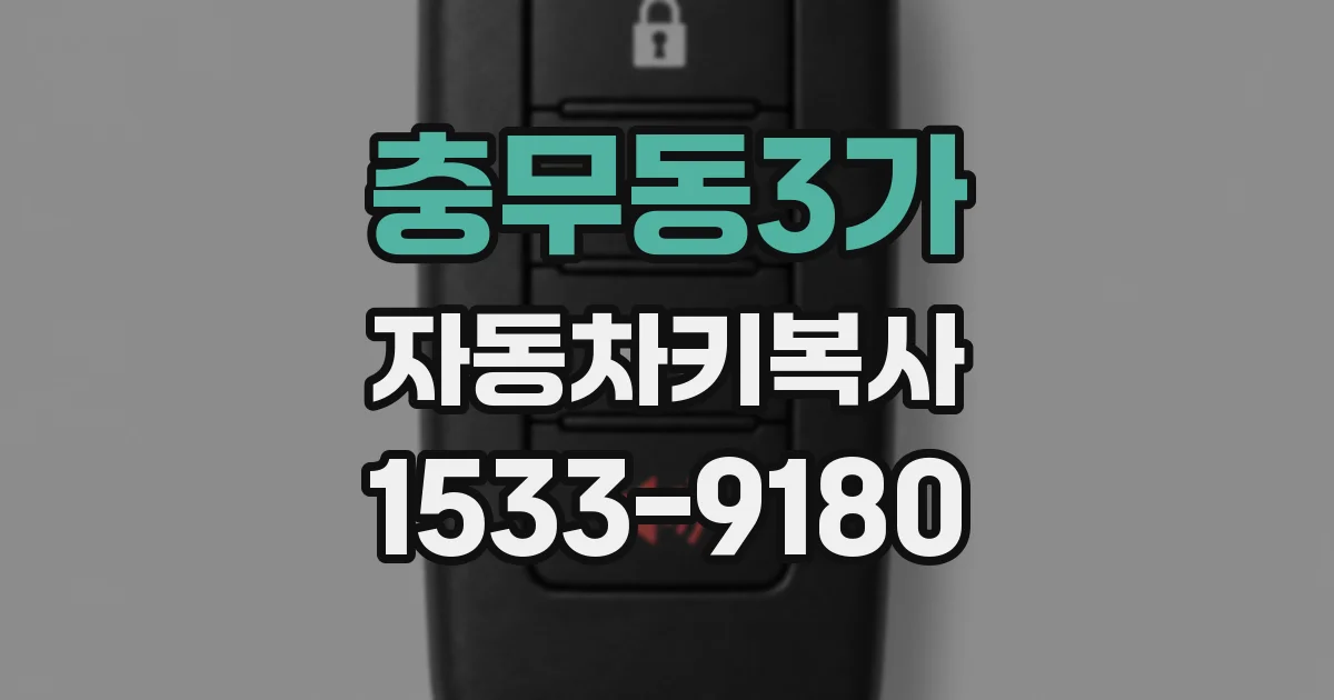 충무동3가 자동차키복사