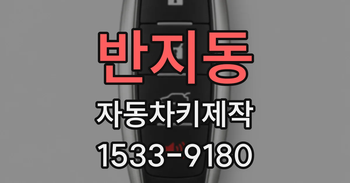 반지동 자동차키제작
