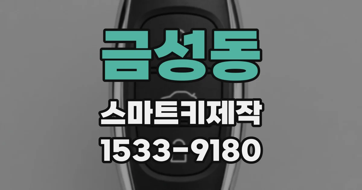 금성동 스마트키제작