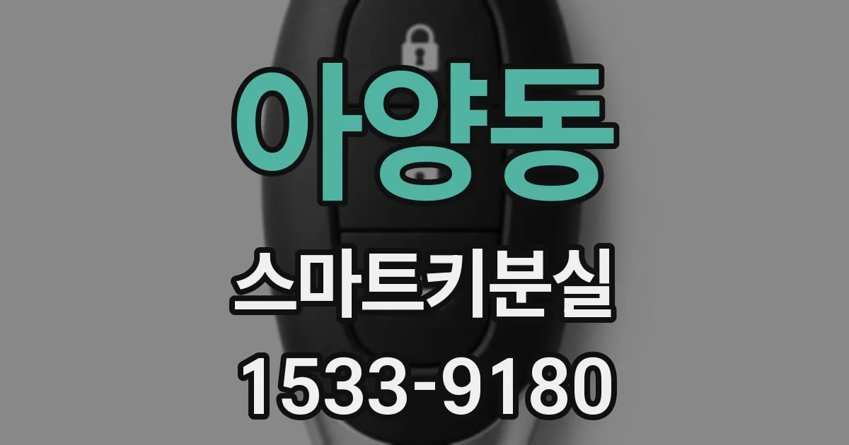 아양동 스마트키분실