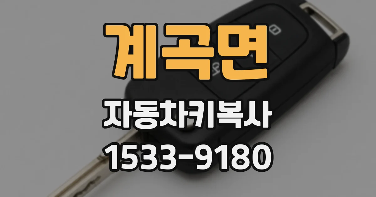 계곡면 자동차키복사