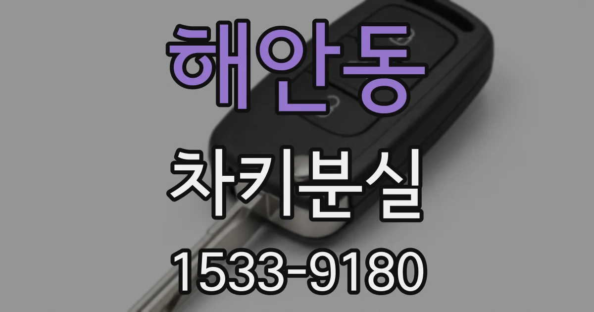 해안동 차키분실
