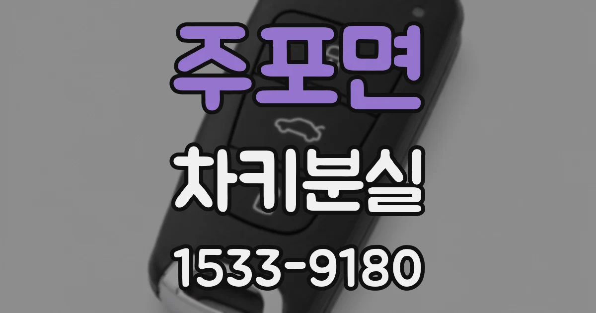 주포면 차키분실