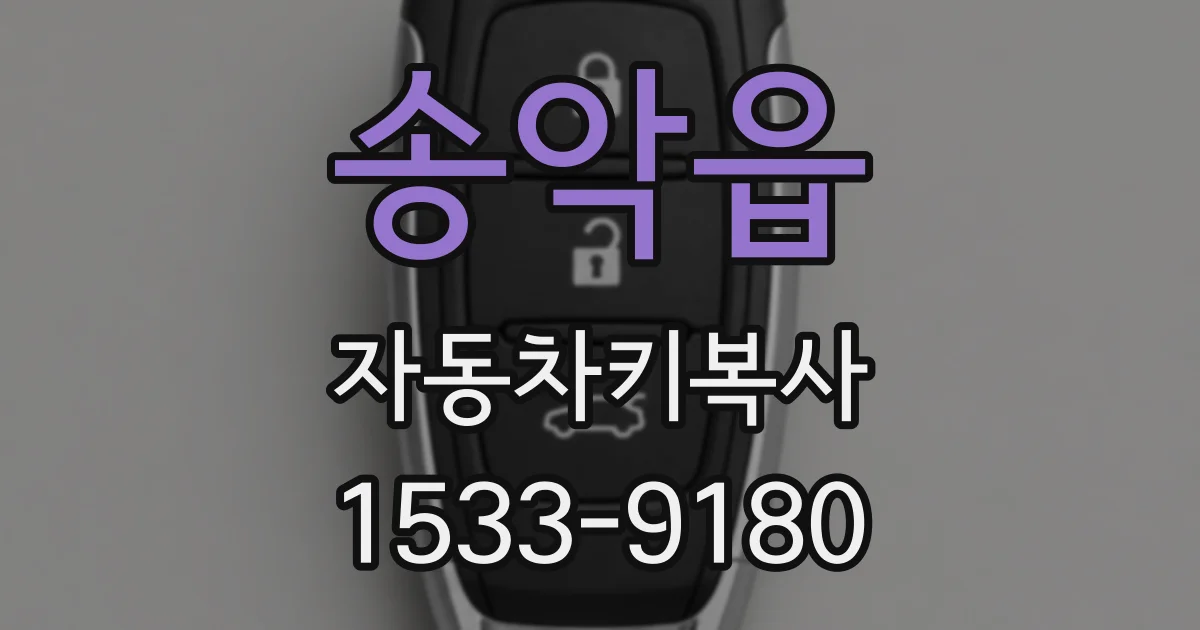 송악읍 자동차키복사