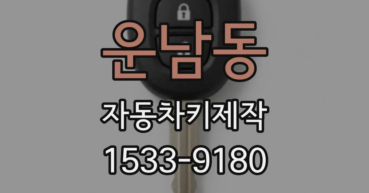 운남동 자동차키제작