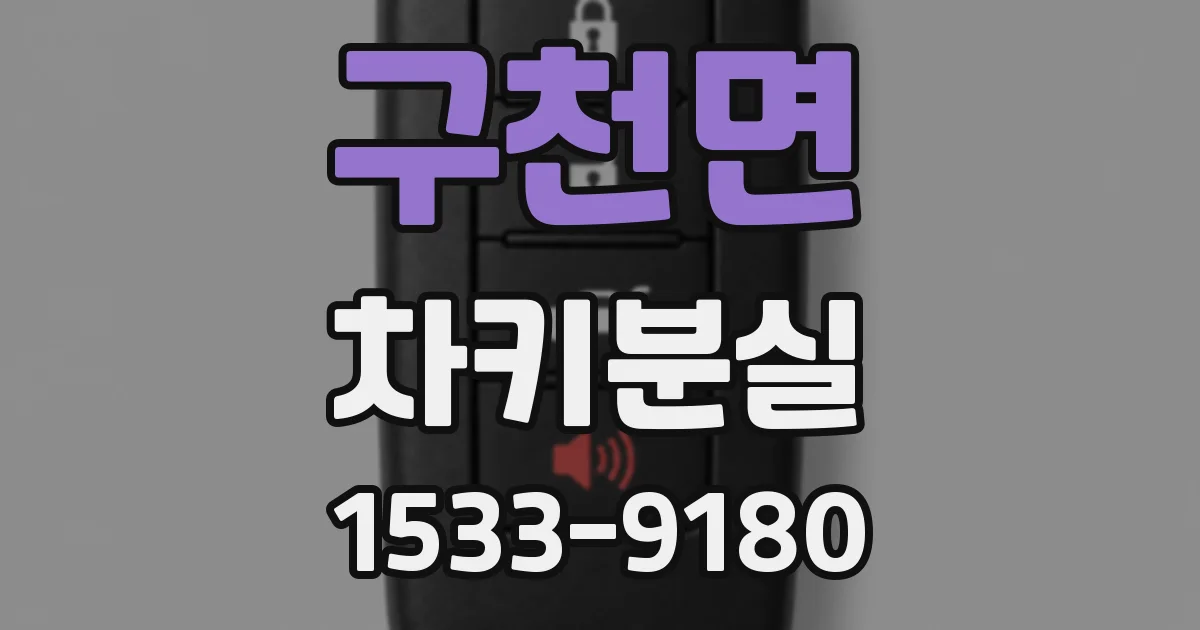 구천면 차키분실