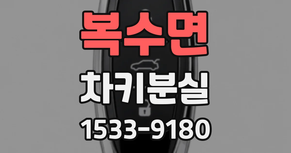 복수면 차키분실