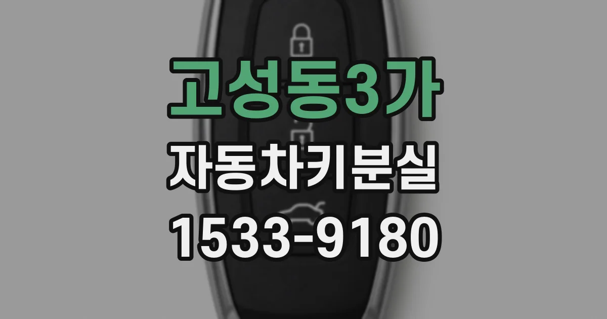 고성동3가 자동차키분실