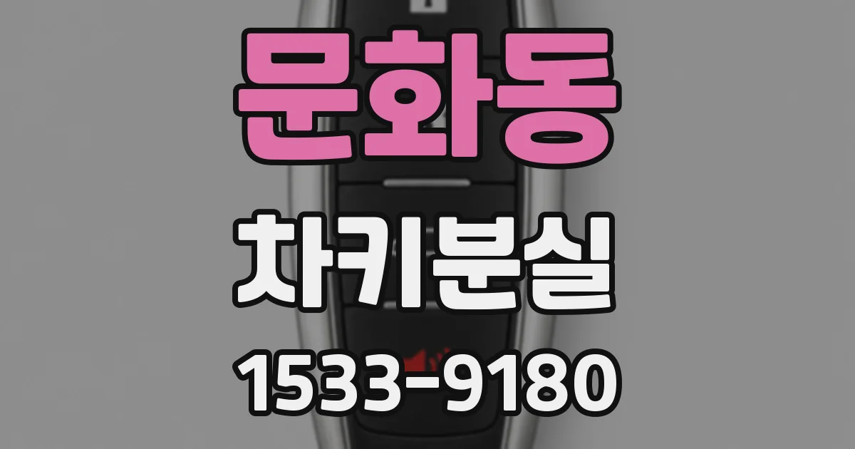 문화동 차키분실