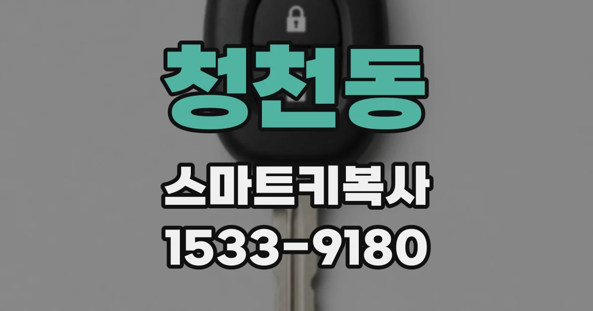 청천동 스마트키복사