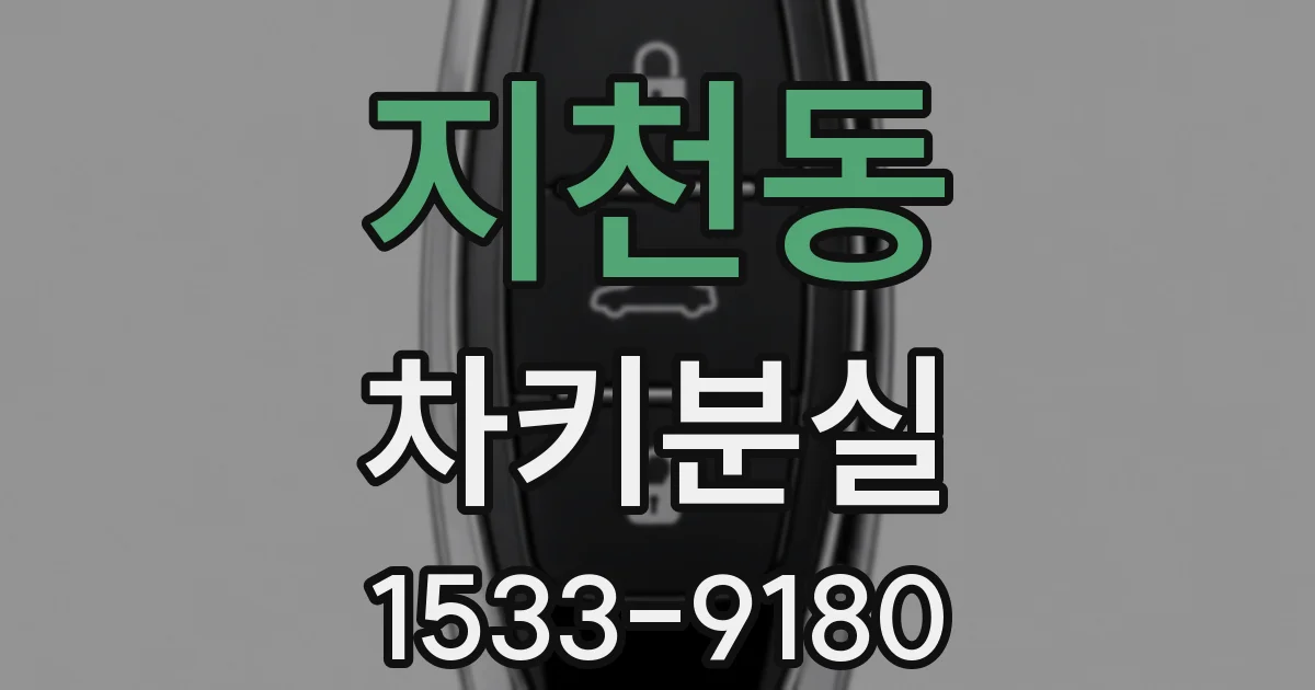 지천동 차키분실