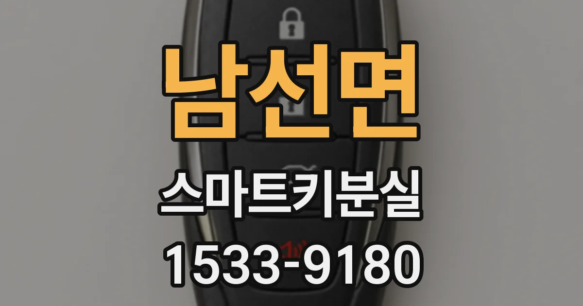 남선면 스마트키분실