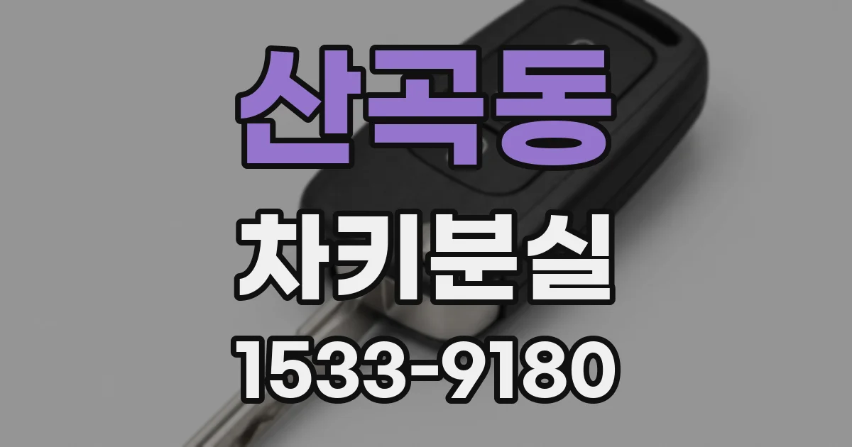 산곡동 차키분실